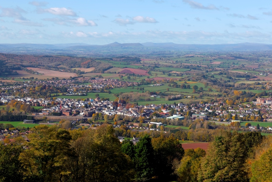 View from the Kymin in Monmouth